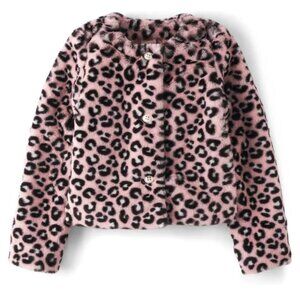 Gymboree Girls Leopard Faux Fur Coat